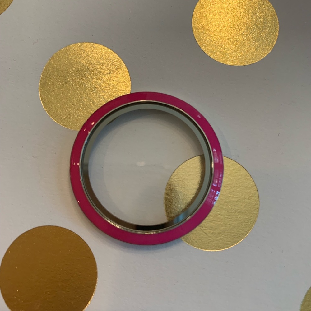 Origami Owl hot pink large twist locket face